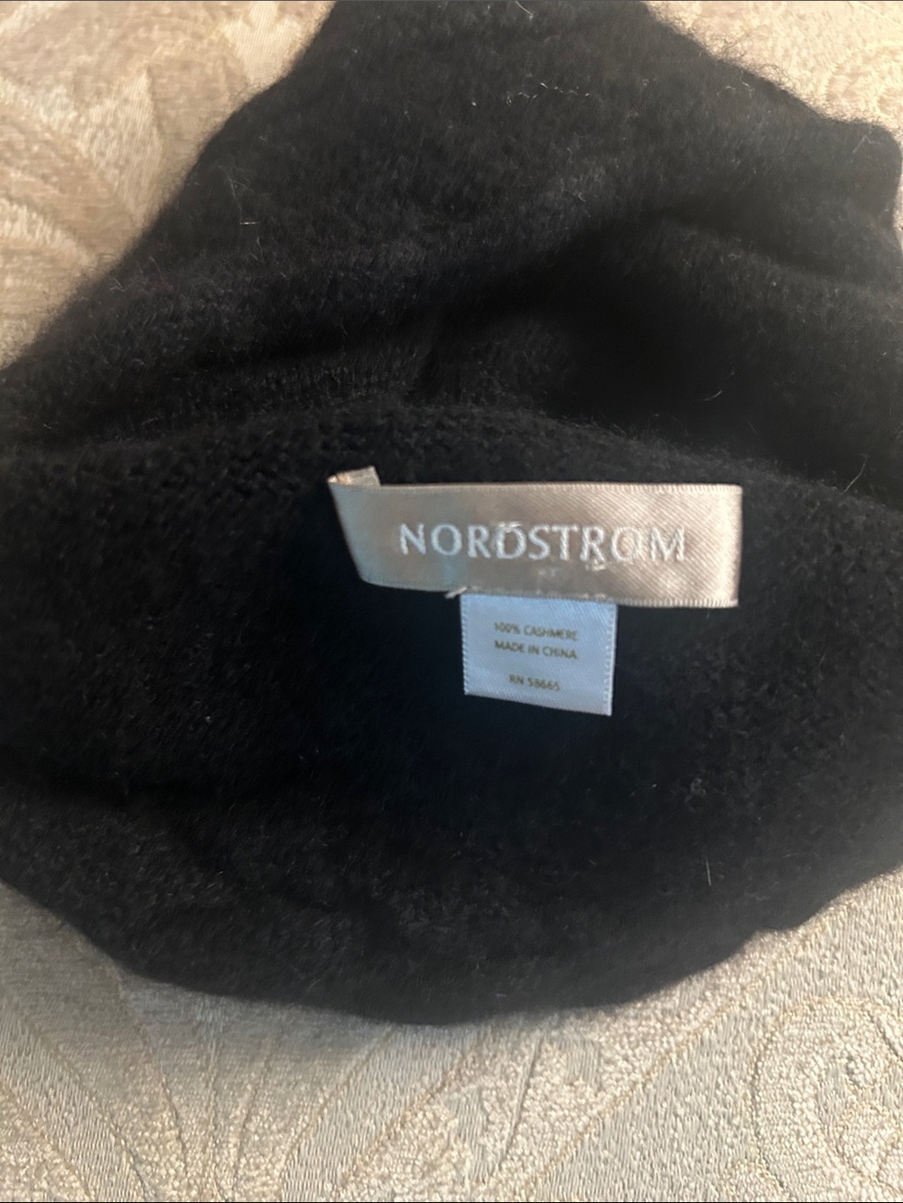 Nordstrom Black Cashmere Beanie